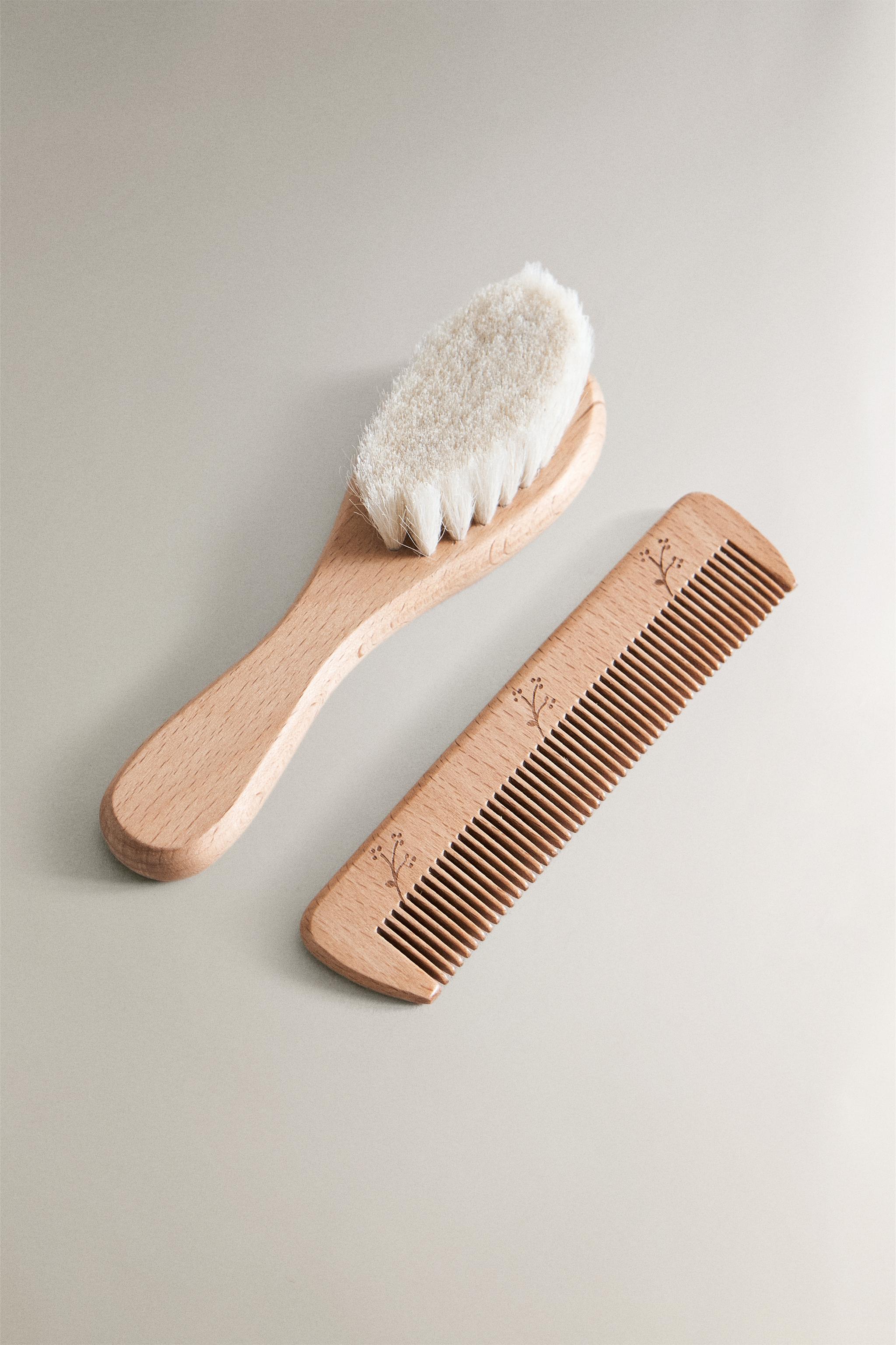 BABY FLOWER BRUSH AND COMB SET